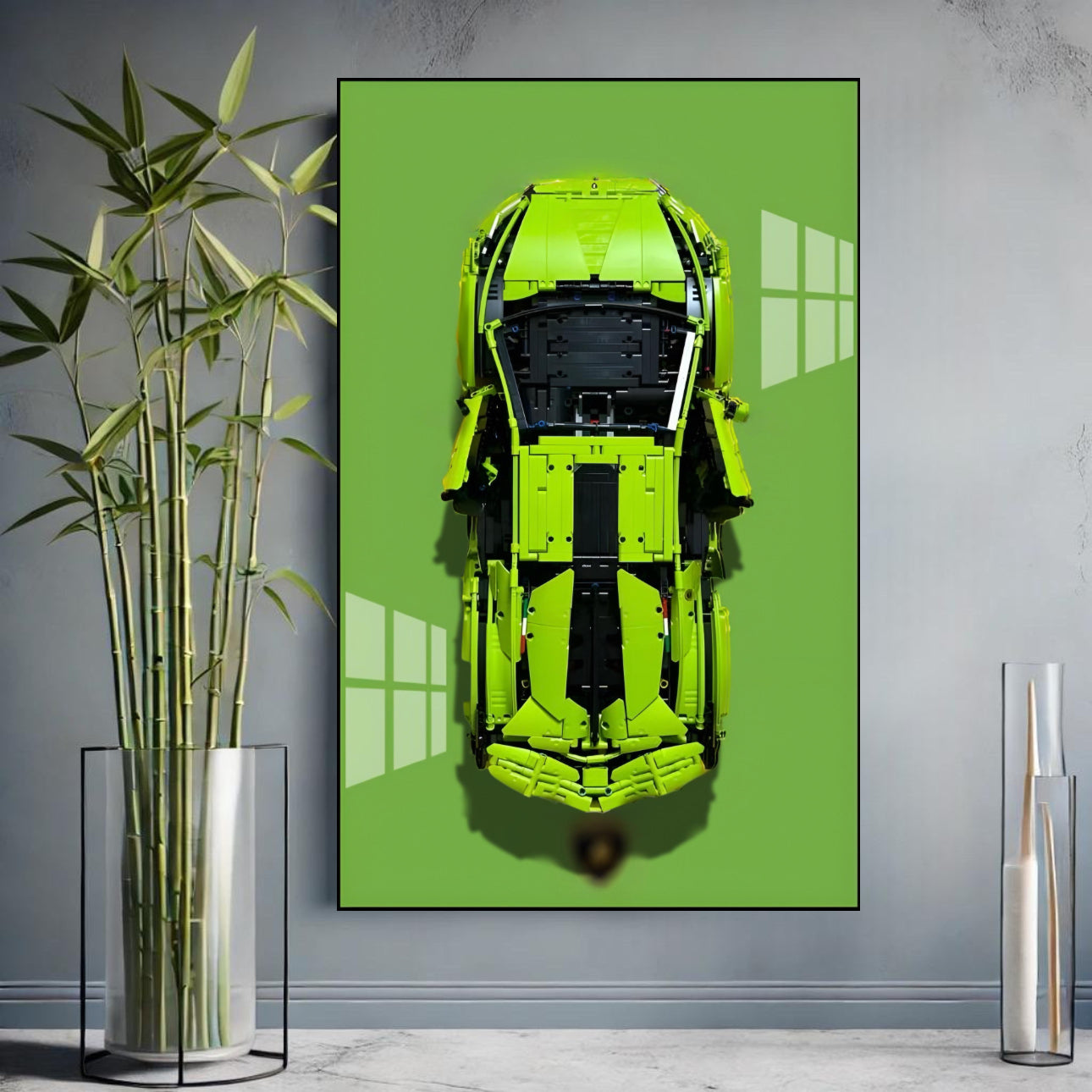 Decorative wall frame rack for 42115 Lamborghini Normal (Without LED) - 50x80cm - V3 (Car Not Included)