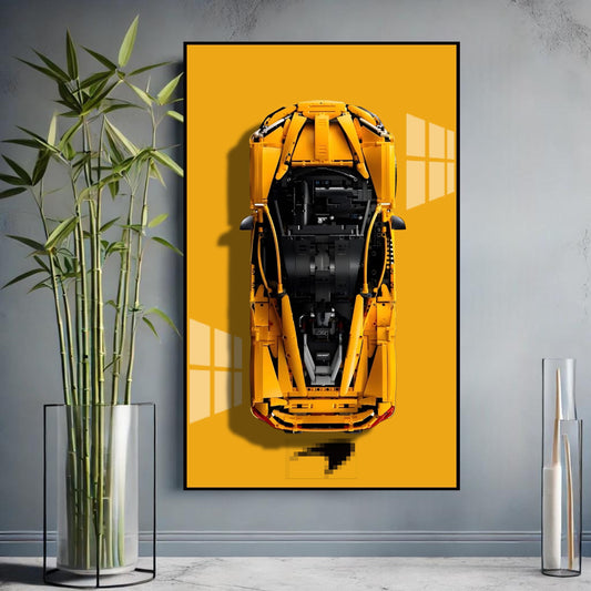 Decorative wall frame rack for 42172 McLaren P1 Normal (Without LED) - 50x80cm - V3 (Car Not Included)